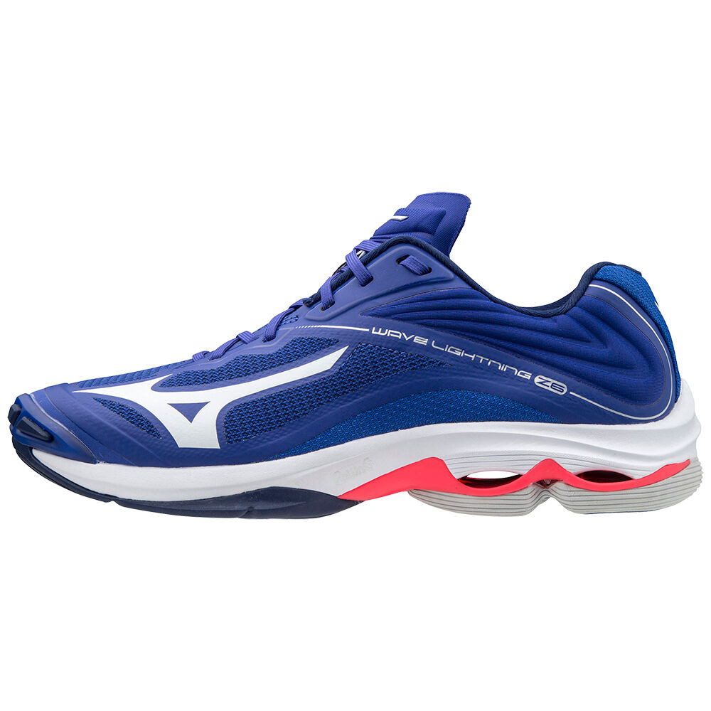 Sapatilhas Voleibol Mizuno Wave Lightning Z6 - Homem - Azuis/Branco/Rosa - JLVCA1578